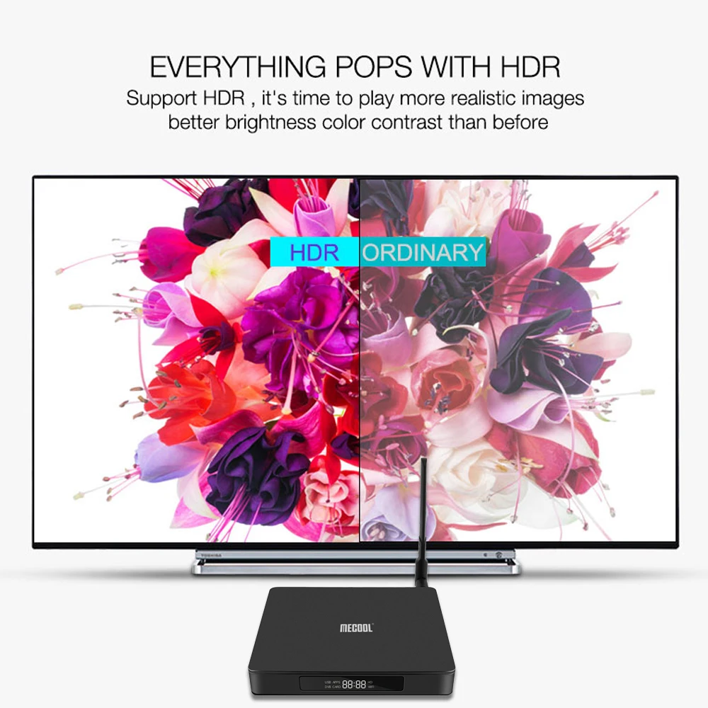 MECOOL K6 Android tv Box DVB-S2/T2/C приставка Android 7,0 Hisilicon четырехъядерный 2 ГБ/16 ГБ 4K медиаплеер двойной WiFi светодиодный дисплей
