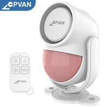 

CPVAN Remote Control PIR Motion Sensor Alarm 125dB Home Office Burglar Alarm System Infrared Security Motion Detector