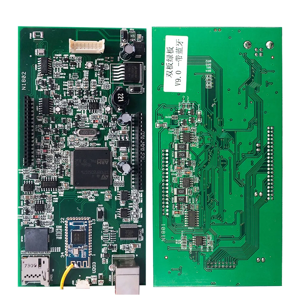 Двойная плата Real V9.0 Multidiag с Bluetooth Автомобильный Диагностический Инструмент TCS 2016 0