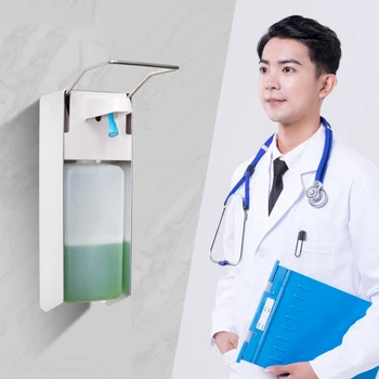 

1000ML Aluminium Alloy Spray Elbow Soap Dispenser Liquid Soap Pumps Elbow Press Disinfectant Dispenser