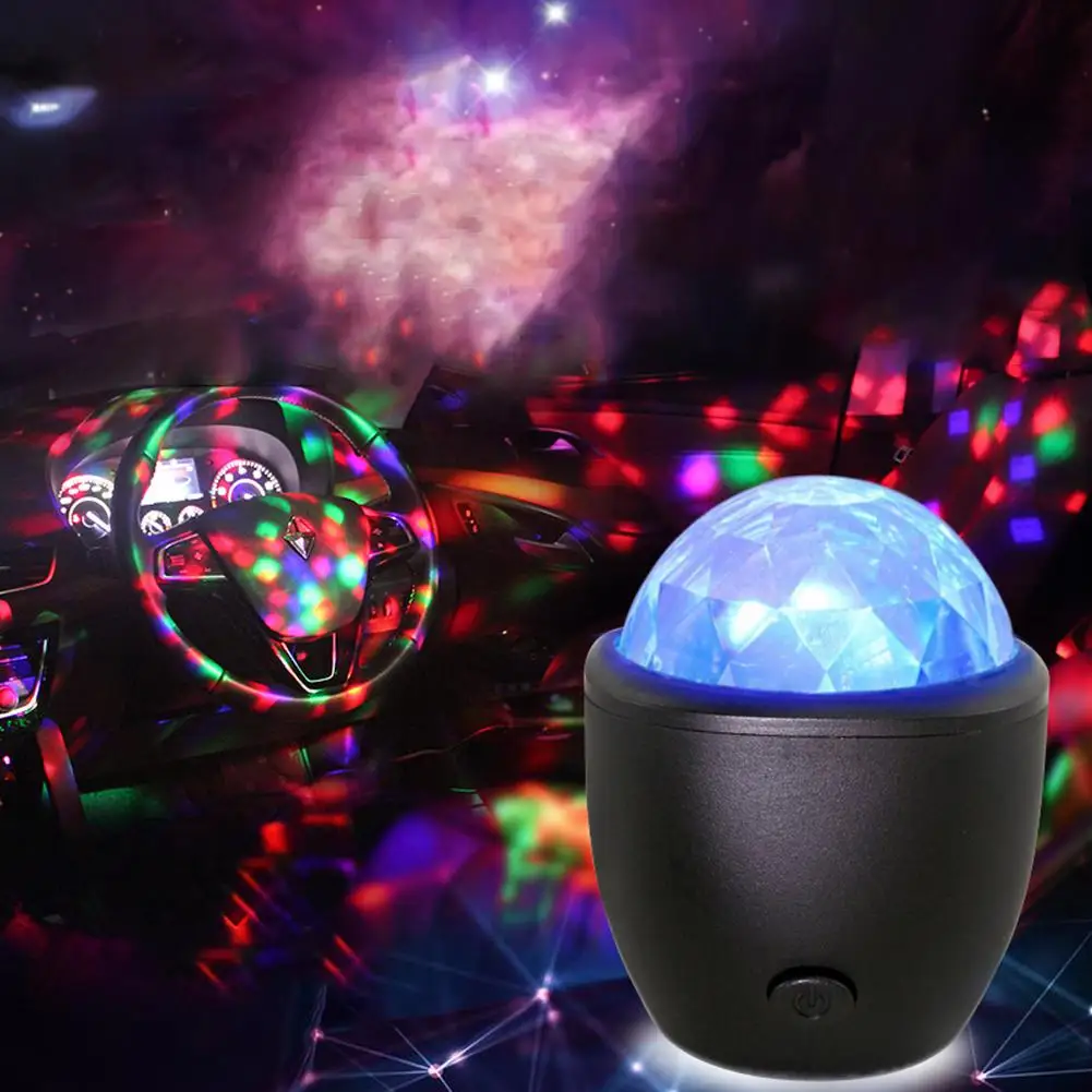 

GloryStar LED Vehicle Crystal Magic Ball Light Night Lamp with Voice Control for Home KTV Bar Car Supplies