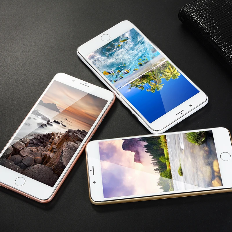 Разблокированный на мировом языке Android OS смартфон 7Plus 5," дюймовый смартфон для распознавания лица Google Play БЕСПЛАТНО 3,5 мм наушники подарок