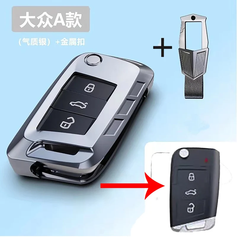

Aviation Zinc Alloy Car Key Remote Case Cover For Volkswagen VW Golf 7 mk7 Seat Ibiza Leon FR 2 Altea Aztec For Skoda Octavia