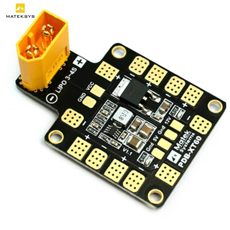 MATEK PDB-XT60 W/ BEC 5V &amp 12V распределительная плата 3-4S/3-6S для RC FPV Racing Freestyle 4S/6S дроны