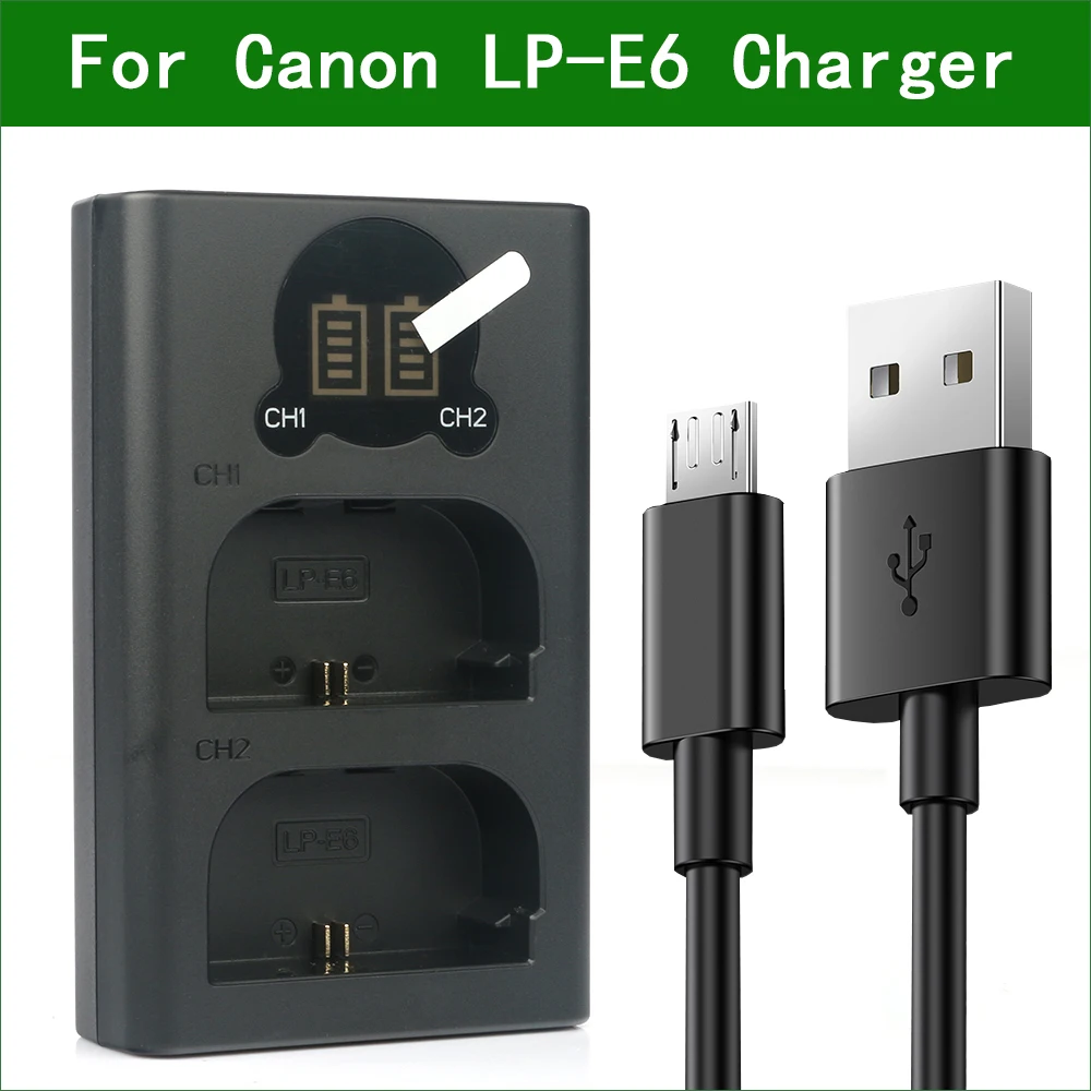 Lpe6 Lpe6n Lce6 Lce6e Dual Usb Battery Charger For Canon Eos 5ds R