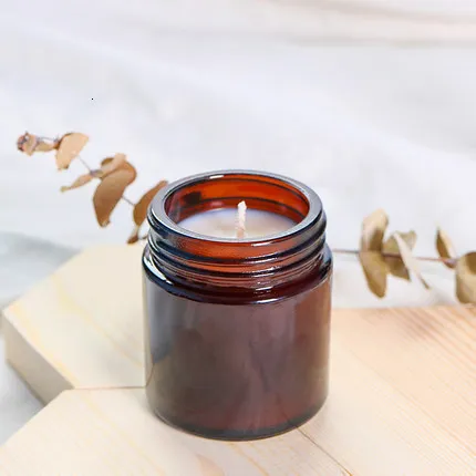 Коричневая ароматическая свеча-баночки DIY делая стаканчик 250 мл чашка свечной контейнер ароматическая свеча Чашка Свечки в форме бутылочки стеклянная чашка