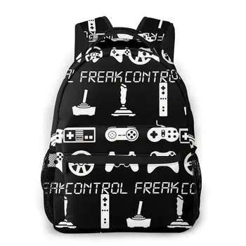

CONTROL FREAK- Old School Arcade Gamer Joystick 1980s Style New Pattern knapsack 3D Pinball Teens Books Backpack