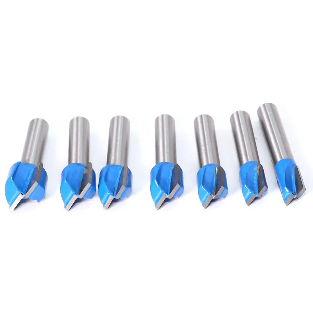 4pcs Wood Bottom Cleaning Router Bit 8mm Shank Carbide Milling Bits Router Bet 