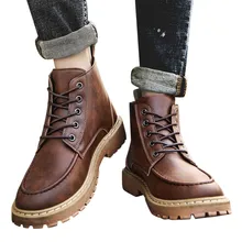 Мужская обувь; высокое качество; модные повседневные Красивые кожаные ботинки в стиле ретро; мотоциклетные ботинки; zapatos de hombre;# y4