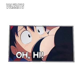 

Volkrays Personality Car Sticker Oh, Hi! Anime Sticker Waterproof Sunscreen Creative Decal Decoration Accessories PVC,13cm*7cm