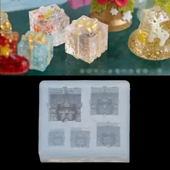 

Mini Size Christmas Gift Box Pendant Silicone Resin Molds Jewelry Making Tools
