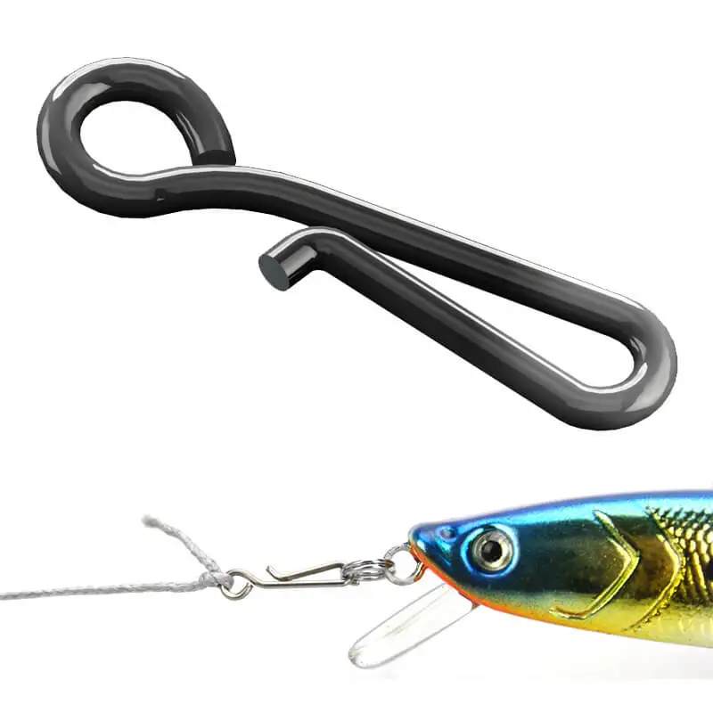 

100pcs Fast Fishing Swivel Snap Clips Stainless Steel Hanging Snap Quick Lock Hook Link Clip Rigging Safety Decoy Swivel Size0-6