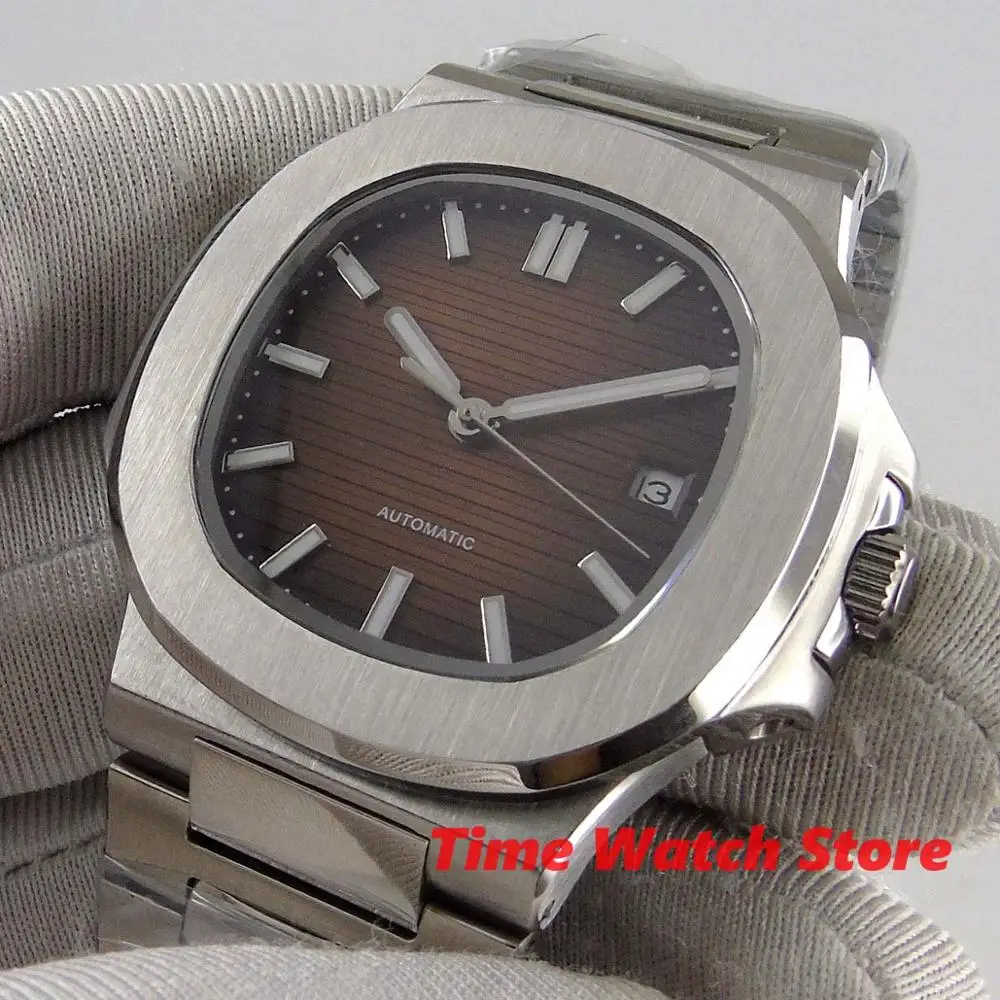 Standard N Sunset Bliger 40 мм Miyota 8215 Роскошные автоматические наручные часы для мужчин Стальной ремешок водонепроницаемый закат черный циферблат сапфировый ободок b333 - Цвет: Standard N Sunset