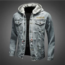 2021 New Solid Casual Cotton Denim Jacket Men Plus Size M-5XL Lapel Single Breasted Jeans Jacket High Quality Denim Jackets Man