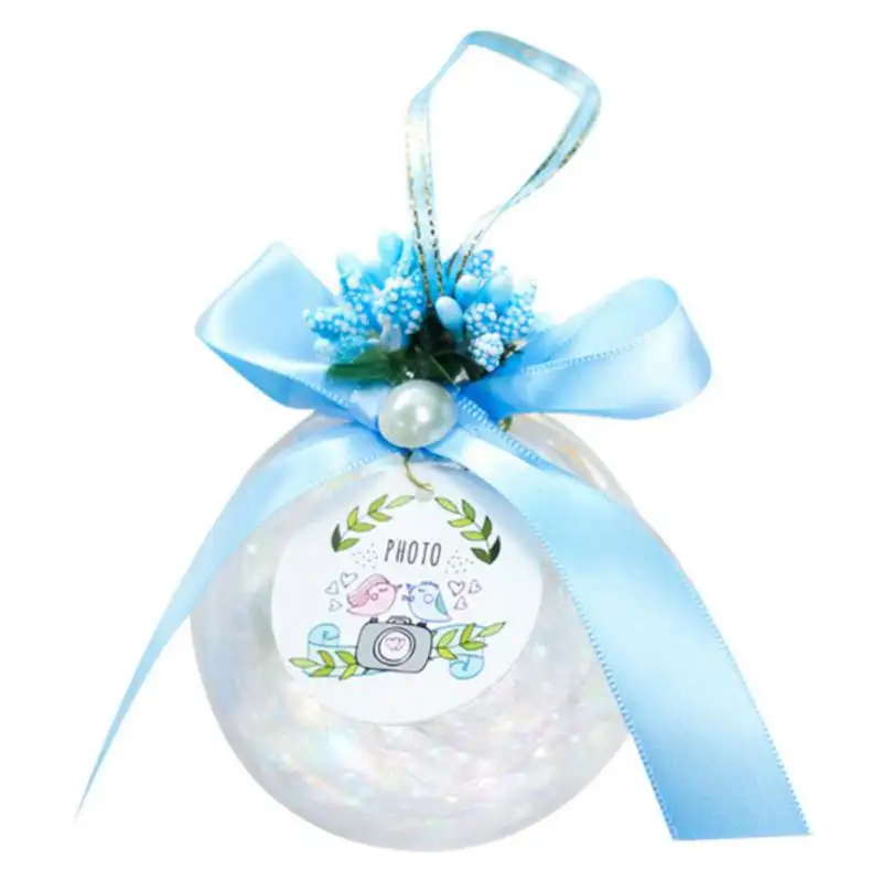 Fillable Ornaments Ball Classic Transparent Candy Boxes Wedding Gift Box Birthday Anniversary Favor Spherical Candy Tins - Цвет: KR0904L