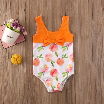 

Pudcoco Toddler Baby Girl Clothes Fruits Print Sleeveless One Piece Swimwear Bikini Swimsuit Bathing Suit Beachwear