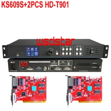KS609S+ 2 шт. HD-T901 светодиодный видео процессор Вход USB/HDMI/DVI/VGA/CVBS/SDI, будто совместим только с HD-R5018 HD-R501 HD-R500 LVP300 Лидер продаж