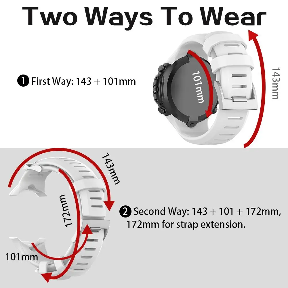 Силиконовый сменный ремешок на запястье ремешок для часов SUUNTO D6 D6i Novo, работающие под водой часы два режима ношения# CO