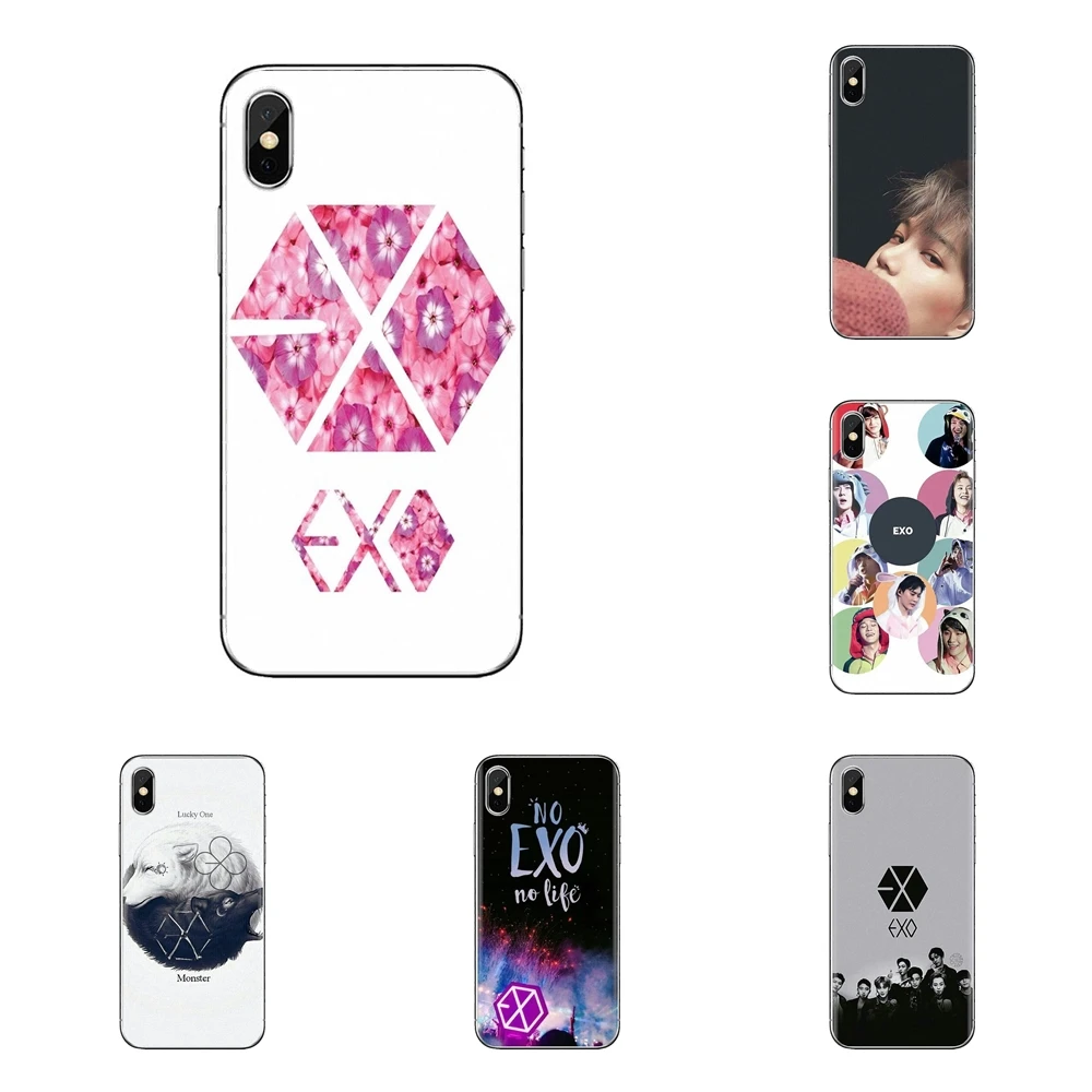 Мягкий прозрачный чехол для Huawei G7 G8 P7 P8 P9 Lite Honor 4C 5X 5C 6X Mate 7 8 9 Y3 Y5 Y6 II 2 Pro 2017 EXO band k-pop