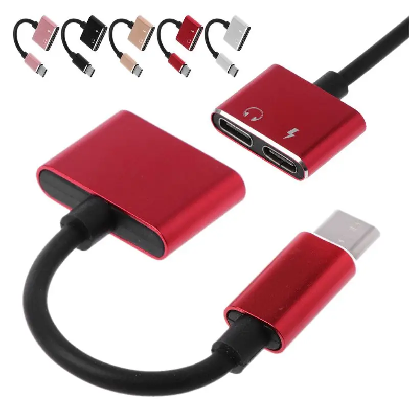 Type-C USB 3,1 аудио+ зарядный разъем для наушников конвертер адаптер для Android