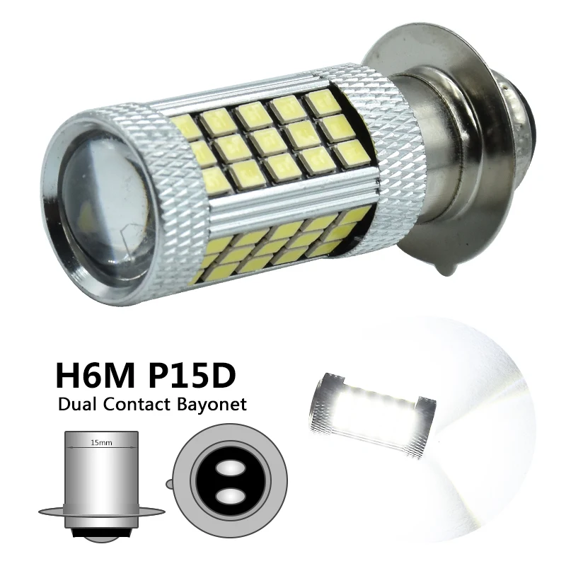 

H6 Led Headlight H6M BA20D PX15D Motorcycle High Low Beam Motorbike Headlight Fog Light Bulb