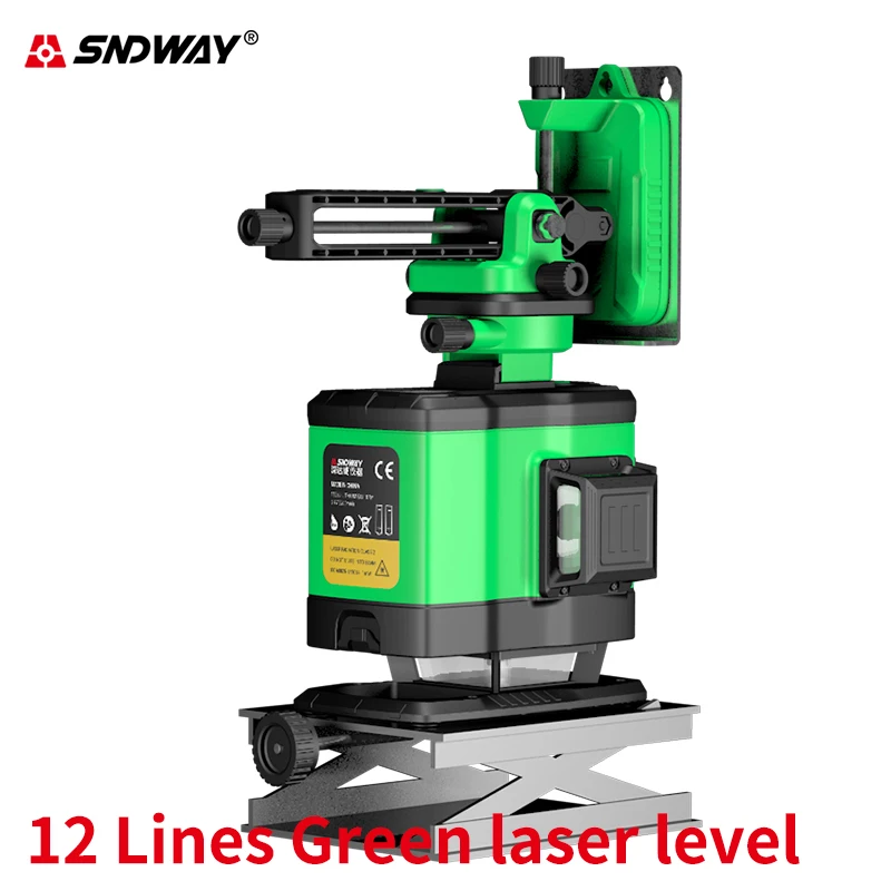 

Sndway 3D 12 lines Green Beam Laser level High precision Self-leveling cross line lazer level Horizontal & Vertical laser-level