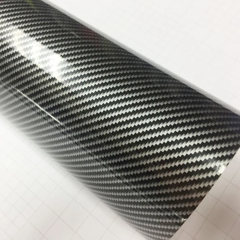 Glanz 2D Carbon Faser Vinyl Film DIY Styling Schwarz Silber Gold Carbon Auto  Wrap Folie mit Luftblasen Release - AliExpress