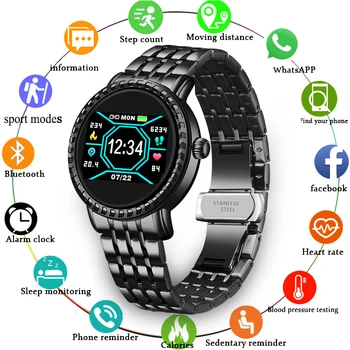 

LIGE 2020 Women Smart Watch Blood Pressure Heart Rate Monitor Fitness tracker Sport Watch Smartwatch reloj inteligente mujer