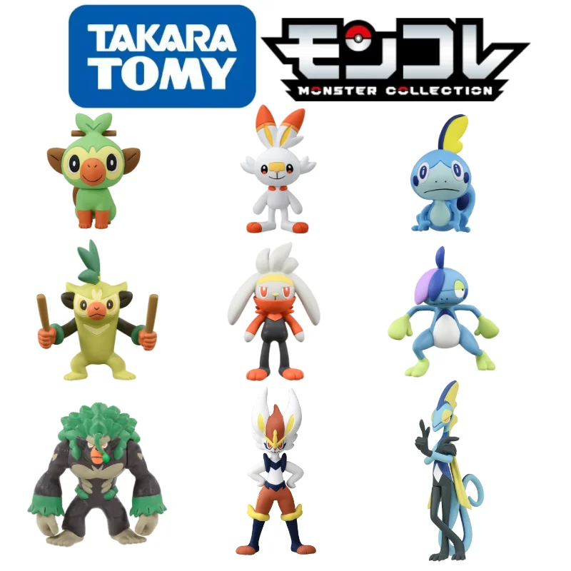 TOMY фигурки покемонов коллекция монстров меч и щит кавайные начальные Покемоны