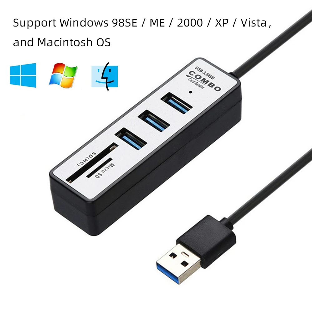 3 usb-хаб 3,0 мульти хаб устройство для чтения карт SD TF для ПК планшет ноутбук аксессуары для ноутбуков 1 шт