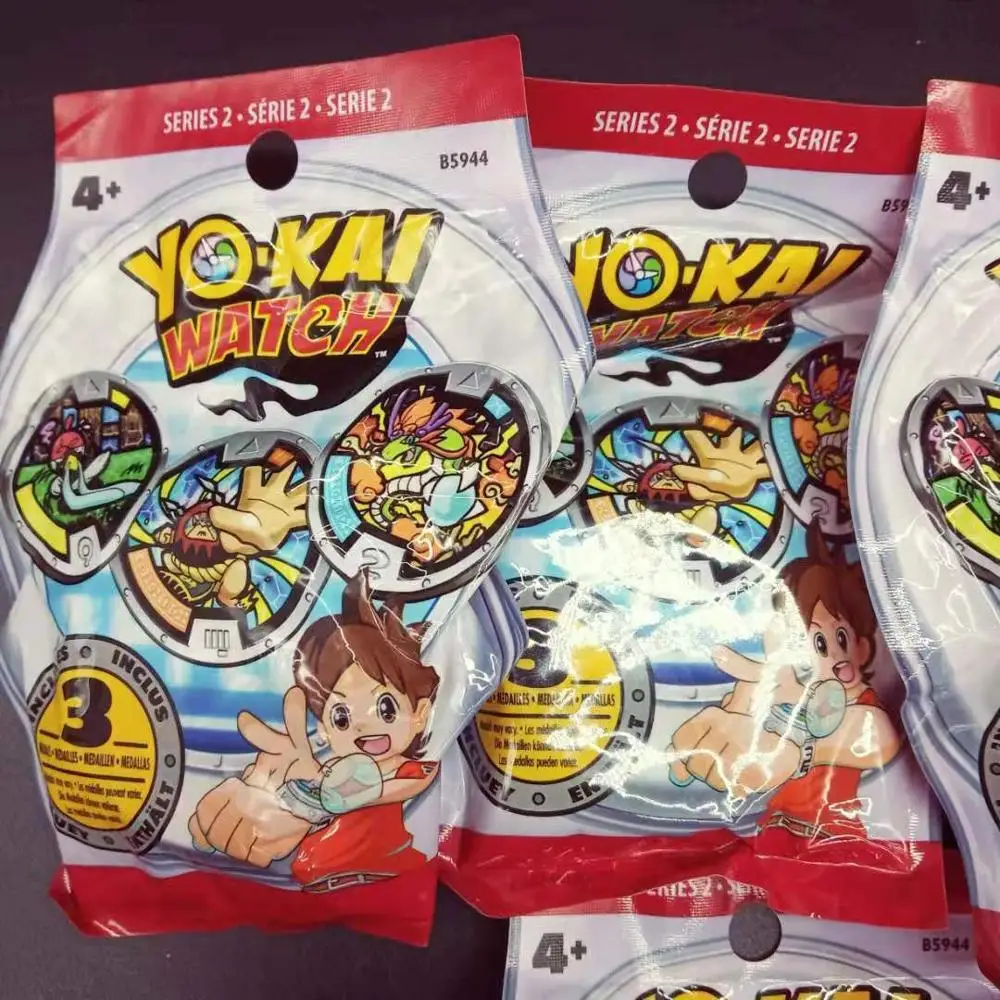Партия из 5 упаковок, YO-KAI, часы YoKai, медали, серия 1, серия 2, серия 3, серия 4, закрытые сумки для детей, для мальчиков