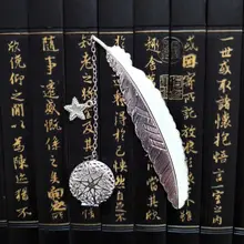 Металлические светящиеся ангельские крылья с перьями Закладка Ретро Закладка в форме Луны флуоресцентные большие пять звезд время драгоценный камень изысканные маленькие закладки