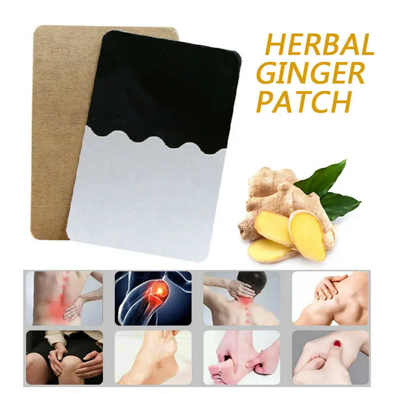 

10pcs Ginger Detox Patch Body Neck Knee Pad Pain Relief Swelling Chinese Ginger Adhesive Pads Ginger Detox Patch Foot Care