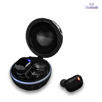 

Bluetooth headset 5.0 with wireless charging bin black technology sports Bluetooth headset