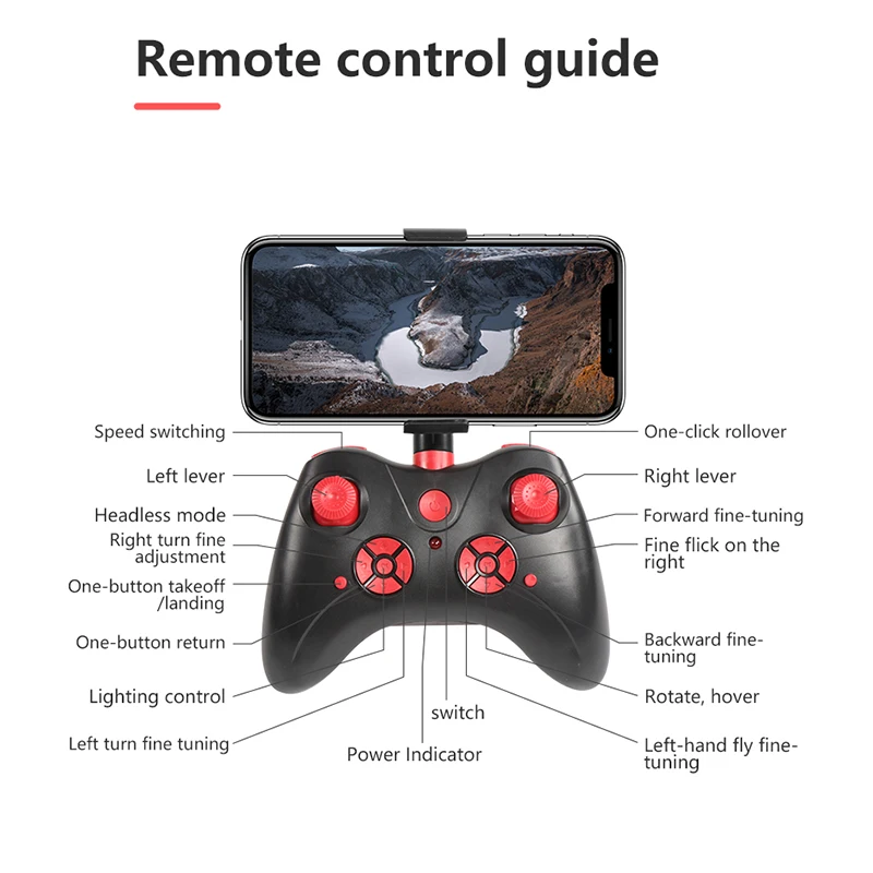 Drone 4k Quadcopter Dron Wide-Angle WIFI Real-Time Transmission Camera HD Wifi Fpv Air Pressure Fixed Rc Drones