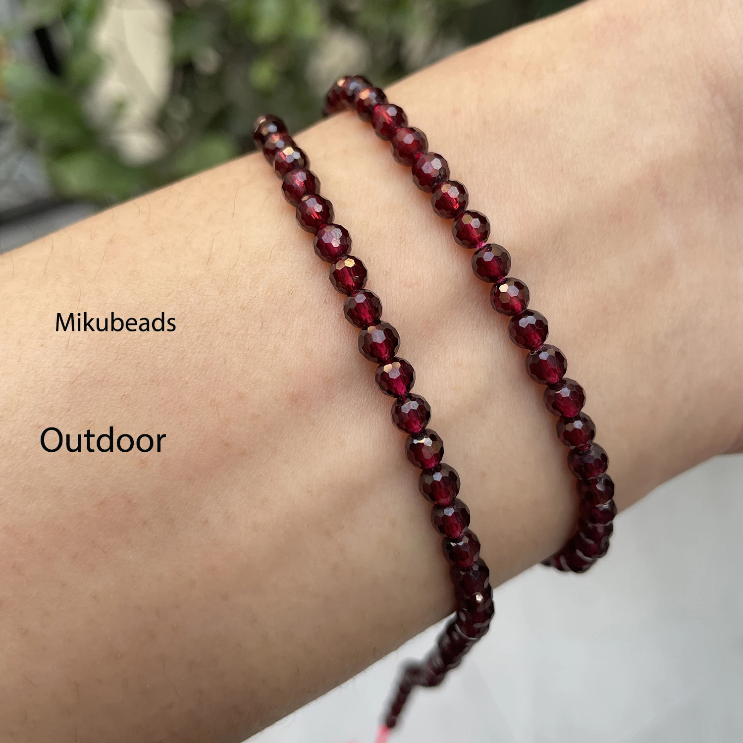 Natural AAA Brazil Red Garnet 4mm Faceted Round Beads Shinny Stone For Jewelry Making DIY Bracelet Necklace Strand Woman 4