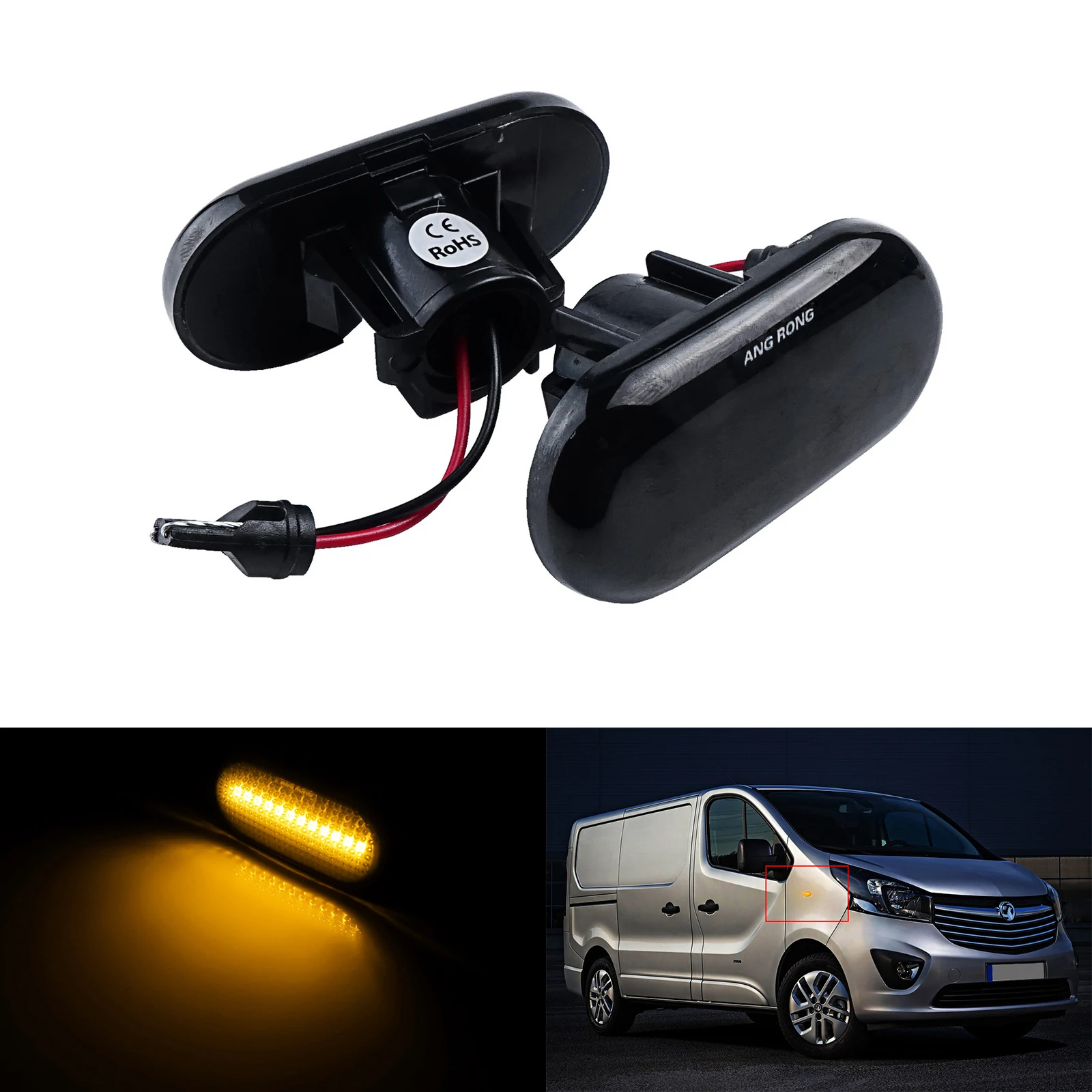 2X Led Ripetitore Laterale Marker Light Fit Dacia Dokker Lodgy Duster Nissan Primastar