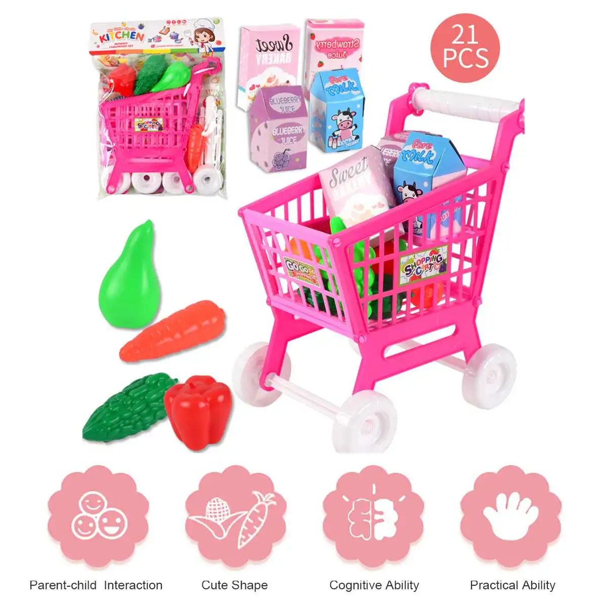 kids plastic trolley