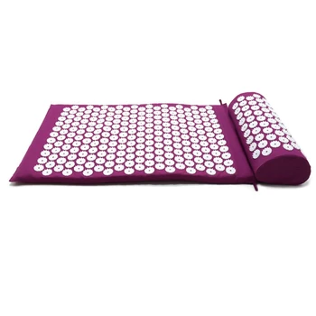 

Massager Cushion Lotus Acupressure Yoga Mat Relieve Back Body Pain Spike Head Neck Foot Needle Mat with Pillow