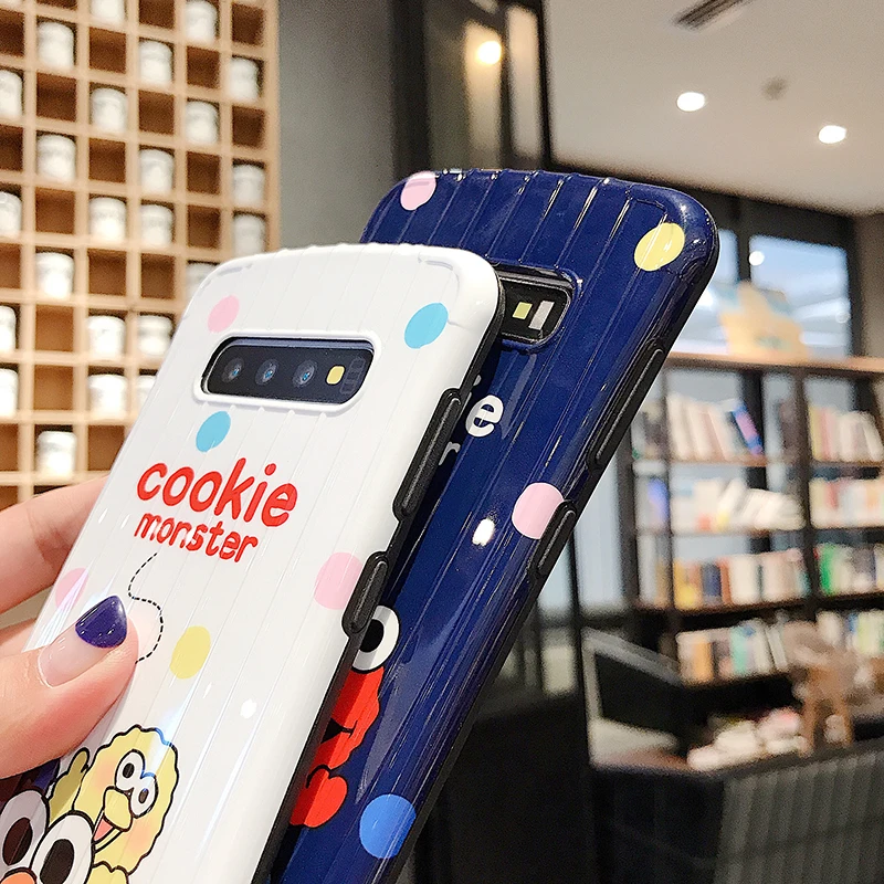 YHBBCASES Мультяшные забавные печенья мягкий чехол для samsung Galaxy S10 Plus S8 S9 3D stria багажный Дизайн чехол для samsung Note 10 8 9