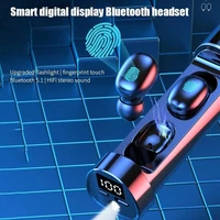 Minisłuchawki N21 TWS sterowanie dotykowe LED wyświetlacz bezprzewodowy Bluetooth kompatybilny sportowe słuchawki z mikrofonem w ucho słuchawki