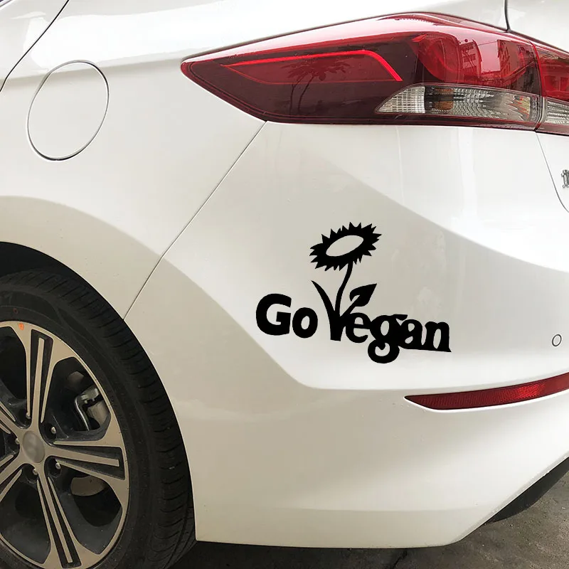 YJZT 16,8X11,7 см Go Vegan виниловая наклейка на машину Водонепроницаемая декоративная царапины наклейки C25-0698