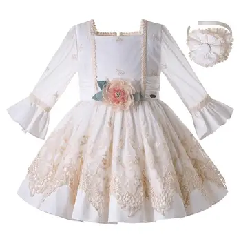 

Pettigirl 2020 New Ceremony Dress Flower Girl Dress With Lace Princess Dress Children Clothing Girls Clothes G-DMGD203-C161