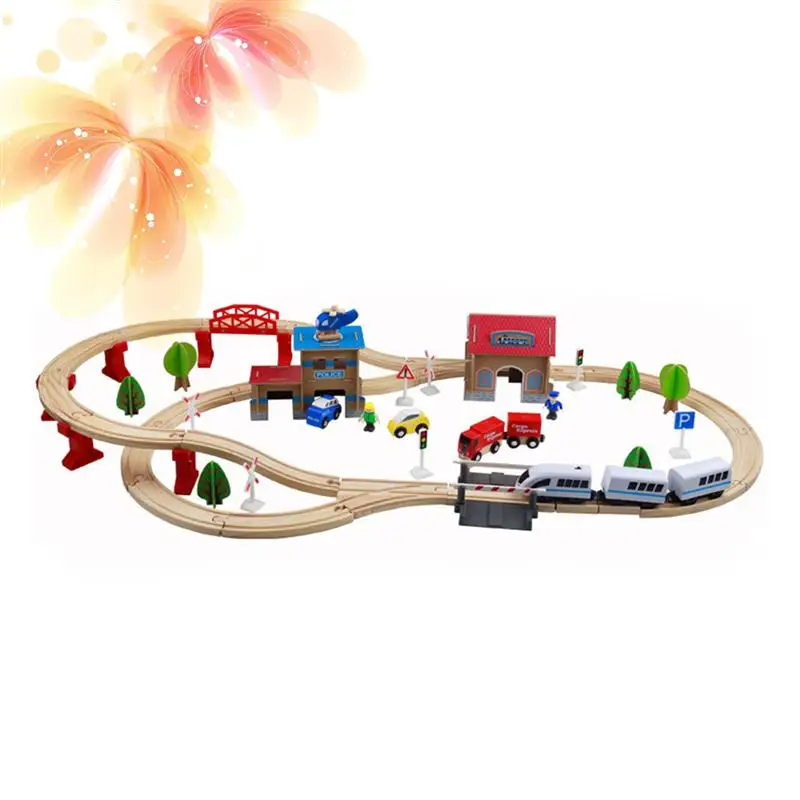 1 набор поезд трек игрушка электрический поезд трек набор деревянная бочка игрушечная бутафория автомобиль головоломка игрушки RC Поезда для дети девочки мальчик