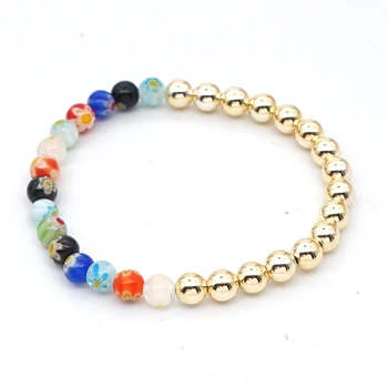 

Go2Boho Handmade Boho Jewelry Popcorn Beads Bracelet For Women Beaded Bracelets Japan Golden Inoxidable Beads Fashion Jewellery