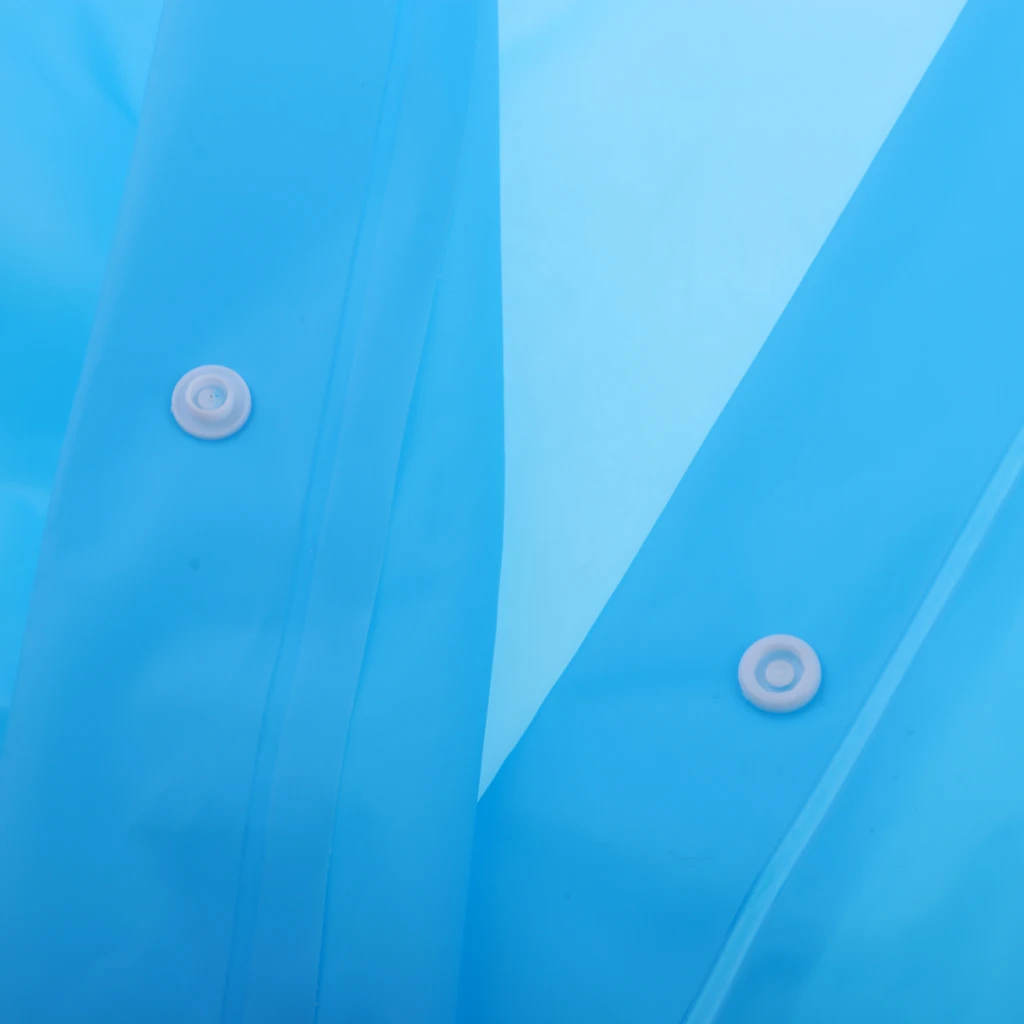 Waterproof Rain Poncho Reusable Adult Raincoat with Hoods & Cap Visor White