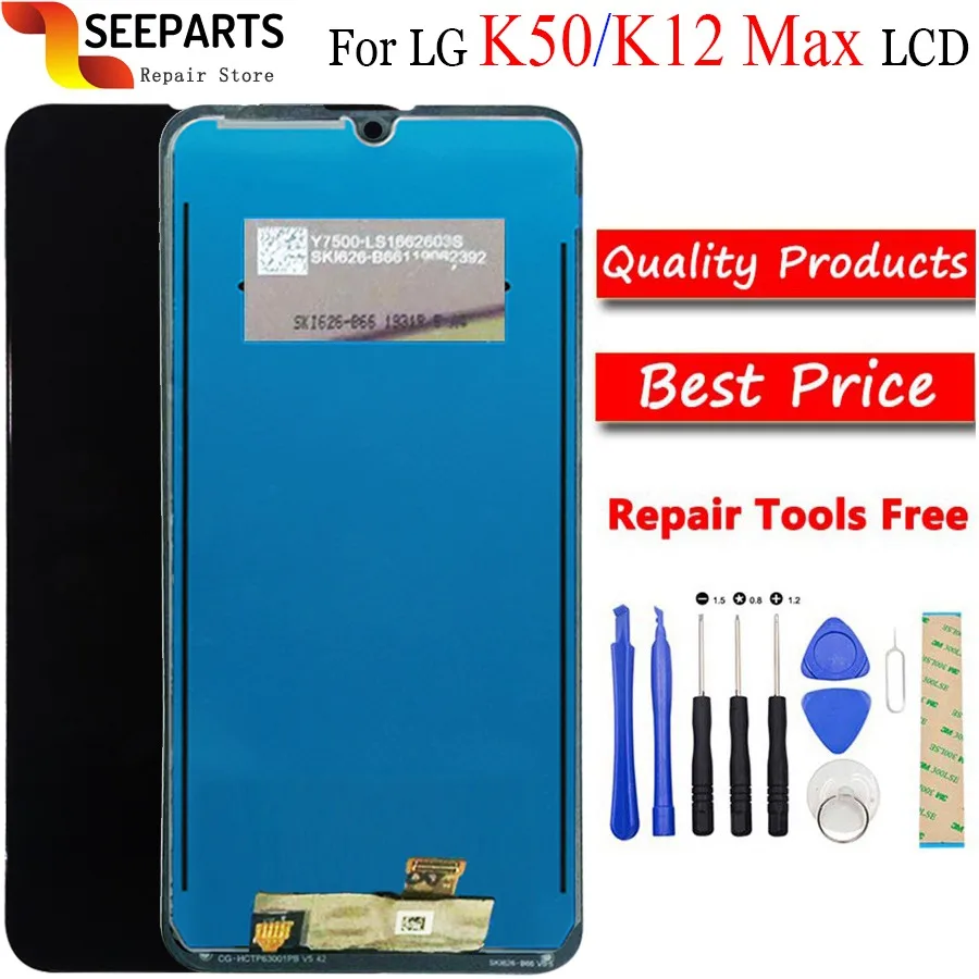 

100% Tested For LG K12 Max LCD Screen Display LMX520BMW, LMX520EMW Digitizer Assembly Replacement Parts For LG k50 lcd