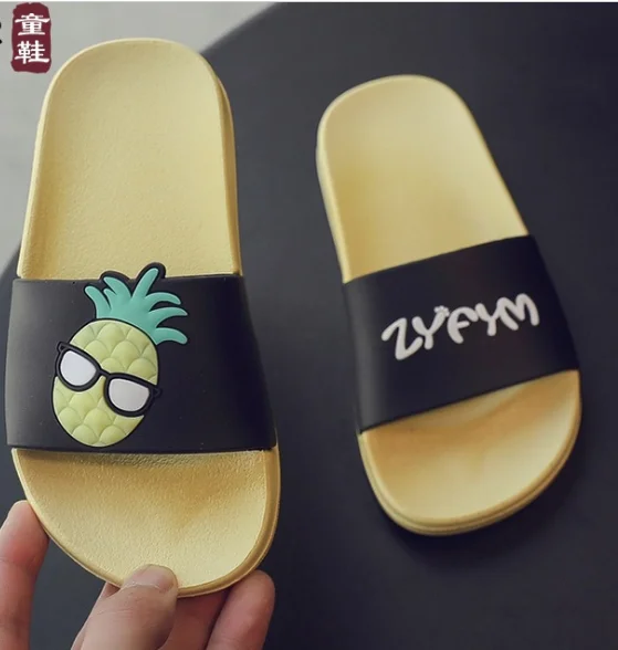 pineapple Детская обувь летние детские тапочки новая обувь для мальчиков и девочек детские сандалии обувь для школьников на каждый день - Цвет: pineapple
