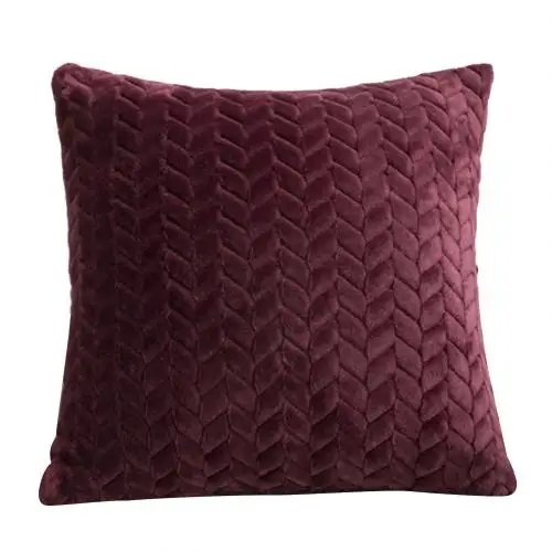 Новинка, 43x43 см, мягкий чехол для подушки, автомобильный диван, домашний декор для спальни, гостиной - Цвет: Wine Red