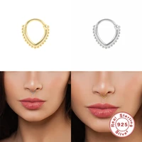 BOKAO 1pcs 2021 Trend Pendientes Plata 925 Kpop Crystal Stud Earrings Piercing Nose Ring Pendientes Woman Jewelry Bijoux Femme